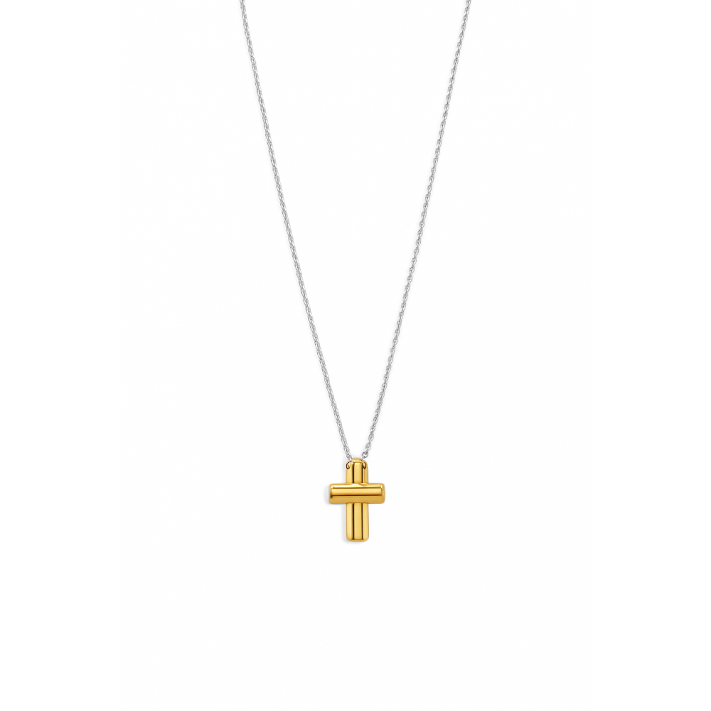 Κολιέ Δίχρωμος Σταυρός